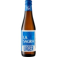 Hipercor  LA SAGRA LAGER cerveza rubia artesana castellana botella 33 