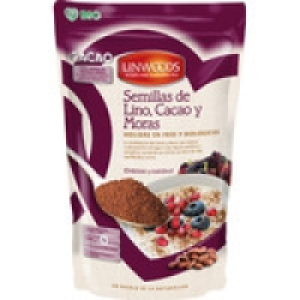 LINWOODS semillas de lino, cacao y moras ecológicas sin glut