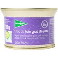 Hipercor  EL CORTE INGLES bloc de foie gras de pato con trozos sin glu