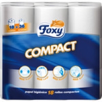Hipercor  FOXY papel higiénico compacto más resistente largo y suave p
