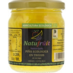 NATUFRUIT piña ecológica en trozos en su jugo frasco 100 g n