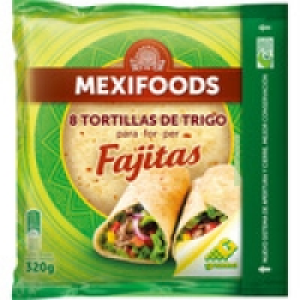 MEXIFOODS tortillas de trigo para fajitas 8 unidades paquete 1.15 €