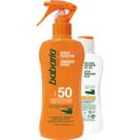 Hipercor  BABARIA pack spray protector FP-50 Aloe Vera 200 ml + afters