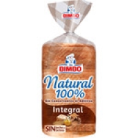 Hipercor  BIMBO pan de molde integral natural 100% sin leche ni lactos