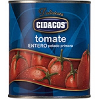 Hipercor  CIDACOS tomate entero pelado primera lata 480 g neto escurri