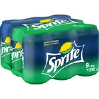 Hipercor  SPRITE refresco de lima limón bajo en azúcares pack 9 latas 