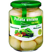 Hipercor  EL CORTE INGLES patata entera extra frasco 450 g neto escurr