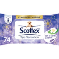 Hipercor  SCOTTEX papel higiénico húmedo Spa Sensation con té verde y 
