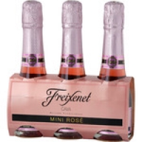 Hipercor  FREIXENET mini cava brut rosé pack 3 botella 20 cl