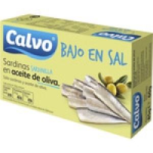 CALVO sardinillas en aceite de oliva bajas en sal lata 60 g