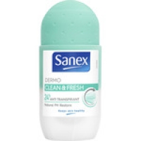 Hipercor  SANEX desodorante roll-on Dermo clean & fresh anti-transpira