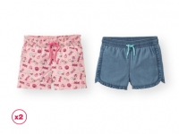Lidl  Lupilu® Pantalones cortos niños colores pastel pack 2 100%