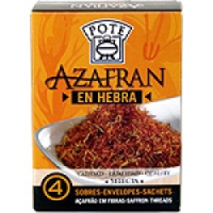 Hipercor  POTE azafrán selecto en hebras 100% natural caja 4 unidades