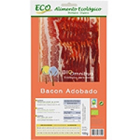 Hipercor  BIOOMNIBUS bacon adobado en lonchas ecológico envase 100 g