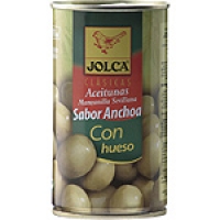Hipercor  JOLCA aceitunas manzanilla sabor anchoa lata 190 g neto escu