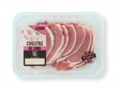 Chuletas de lomo de cerdo 2.39 €