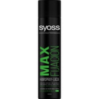 Hipercor  SYOSS max fijación laca de secado rápido spray 400 ml se eli