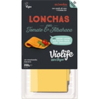 Hipercor  VIOLIFE lonchas veganas con sabor a queso con tomate y albah