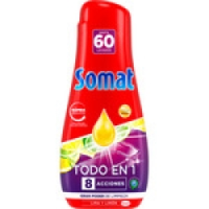 Hipercor  SOMAT detergente lavavajillas Todo En 1 gel 8 acciones aroma