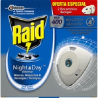 Hipercor  RAID insecticida volador eléctrico Night & Day mosquitos com