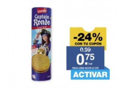 Sondey® Galletas Captain Rondo rellenas de chocolate 0.75 €