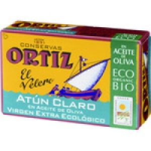 ORTIZ atún claro en aceite de oliva virgen extra ecológico l 2.19 €
