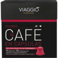 Hipercor  VIAGGIO Espresso Colombia 12 café italiano intensidad 9 caja