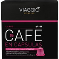 Hipercor  VIAGGIO Espresso Lungo 06 café italiano intensidad 9 caja 10