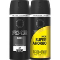 Hipercor  AXE desodorante Black pack 2 spray 150 ml