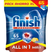 Hipercor  FINISH detergente lavavajillas Powerball Todo en 1 Max limón