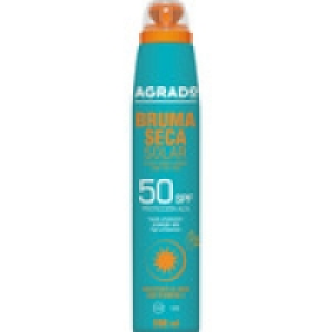 Hipercor  AGRADO bruma seca solar SPF-50 resistente al agua spray 200 