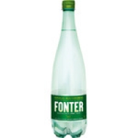 Hipercor  FONTER agua mineral natural con gas botella 1 l