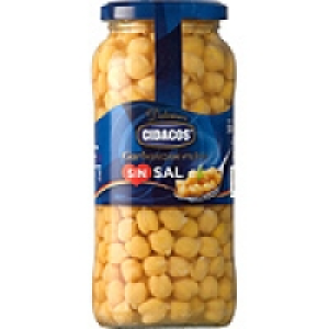 CIDACOS garbanzos cocidos bajo en sal frasco 400 g neto escu