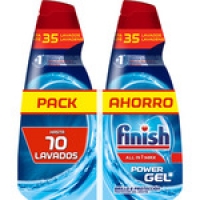 Hipercor  FINISH detergente lavavajillas todo en 1 Plus en gel concent