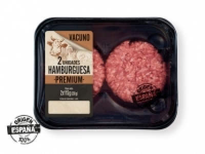 Hamburguesa premium de vacuno 1.29 €