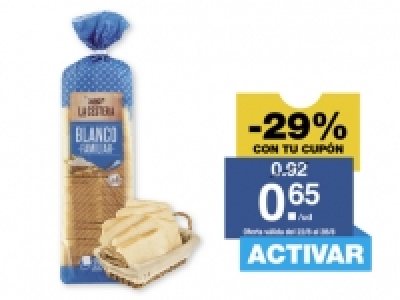La Cestera® Pan de molde blanco 0.65 €