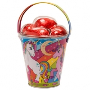 Cubo con Huevos de Pascua de Chocolate - Unicornios