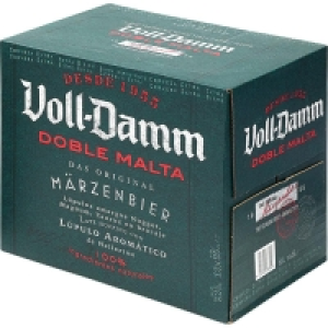 Hipercor  VOLL DAMM extra doble malta cerveza rubia nacional pack 12 b