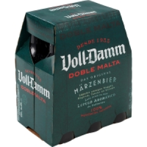 Hipercor  VOLL DAMM extra doble malta cerveza rubia nacional pack 6 bo