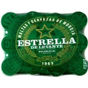 ESTRELLA LEVANTE cerveza rubia nacional clásica pack 12 lata