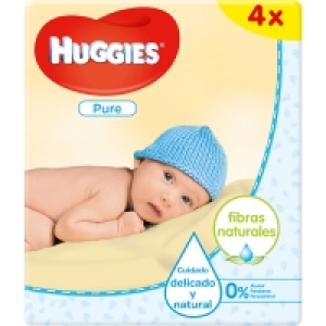 HUGGIES Pure toallitas infantiles pack 4 envases 56 unidades 5.72 €
