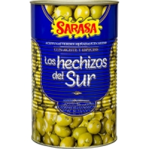 SARASA Los Hechizos del sur aceitunas verdes aliñadas sin hu