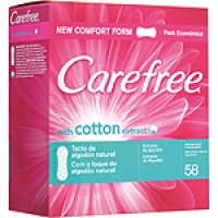 Hipercor  CAREFREE protege slips Cotton transpirables caja 58 unidades