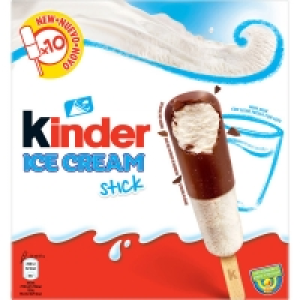 KINDER Ice Cream stick helado sabor leche y chocolate 10 uni