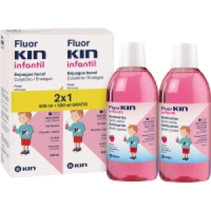 Hipercor  FLUOR·KIN enjuage bucal infantil a partir de 5 años sabor fr
