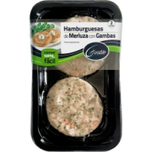 GIRALDO hamburguesa de merluza con gambas 2 unidades bandeja 2.99 €