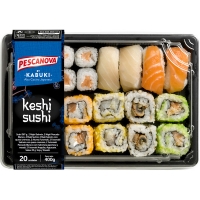 Hipercor  PESCANOVA keshi sushi futoma y nigiri bandeja 20 unidades