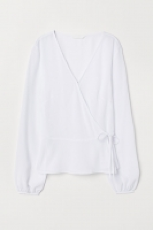 HM   Blusa cruzada en jacquard