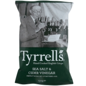 TYRRELLS Patatas fritas con vinagre de sidra y sal marina b 2.30 €