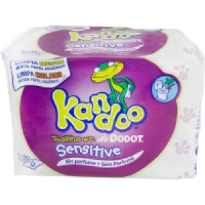 KANDOO toallitas infantiles sensitive sin perfume envase 100 4.95 €